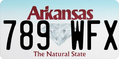 AR license plate 789WFX