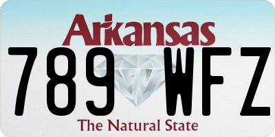 AR license plate 789WFZ