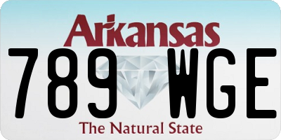 AR license plate 789WGE