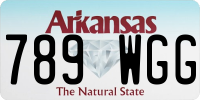 AR license plate 789WGG