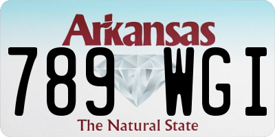 AR license plate 789WGI