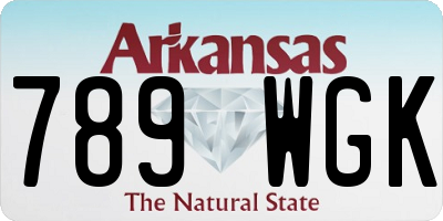 AR license plate 789WGK
