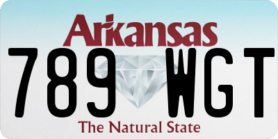 AR license plate 789WGT