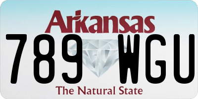 AR license plate 789WGU