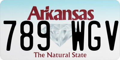 AR license plate 789WGV