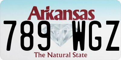 AR license plate 789WGZ