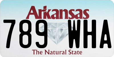 AR license plate 789WHA