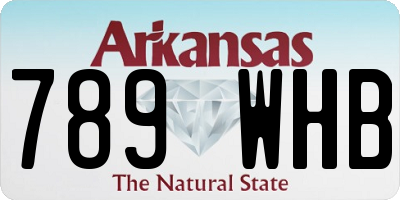 AR license plate 789WHB