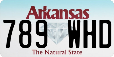AR license plate 789WHD