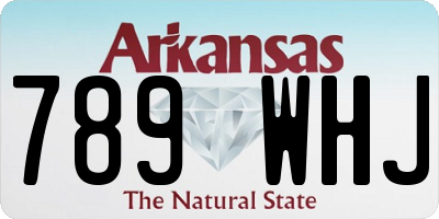 AR license plate 789WHJ