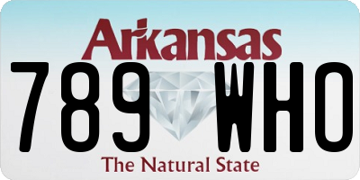 AR license plate 789WHO