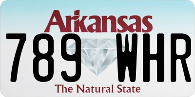 AR license plate 789WHR
