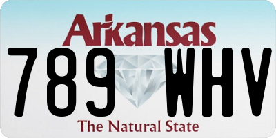 AR license plate 789WHV