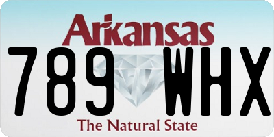 AR license plate 789WHX
