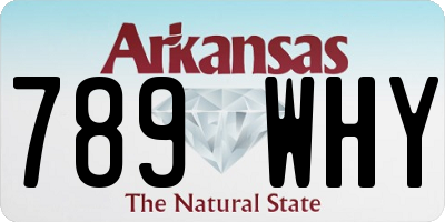 AR license plate 789WHY