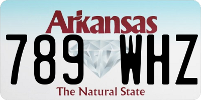 AR license plate 789WHZ