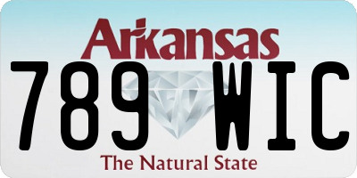 AR license plate 789WIC