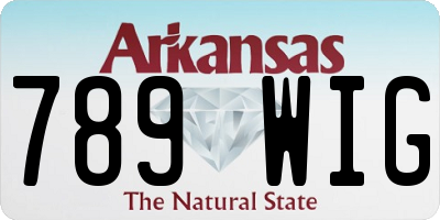 AR license plate 789WIG