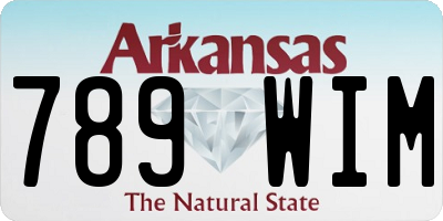 AR license plate 789WIM