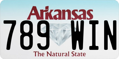 AR license plate 789WIN
