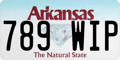 AR license plate 789WIP