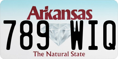 AR license plate 789WIQ