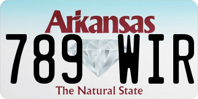 AR license plate 789WIR