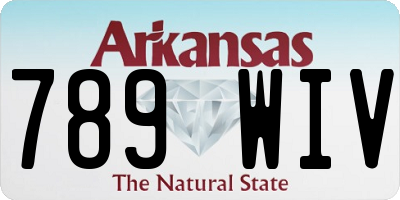 AR license plate 789WIV