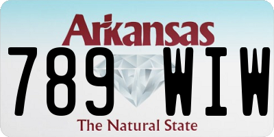 AR license plate 789WIW