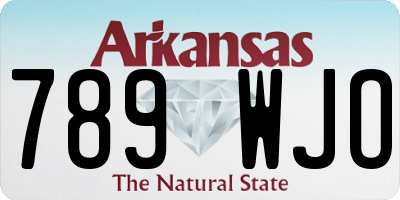 AR license plate 789WJO