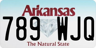 AR license plate 789WJQ