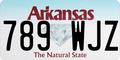 AR license plate 789WJZ