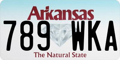 AR license plate 789WKA