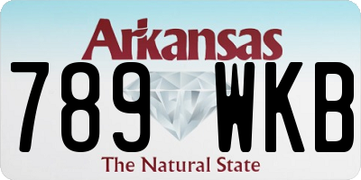 AR license plate 789WKB