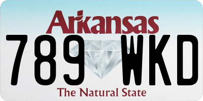 AR license plate 789WKD