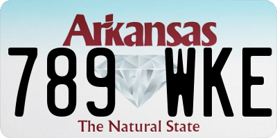 AR license plate 789WKE