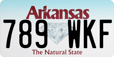 AR license plate 789WKF