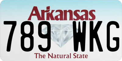 AR license plate 789WKG