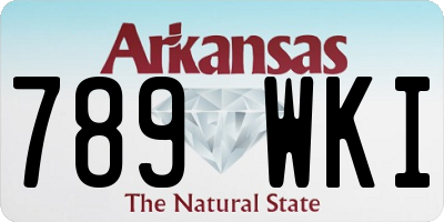 AR license plate 789WKI