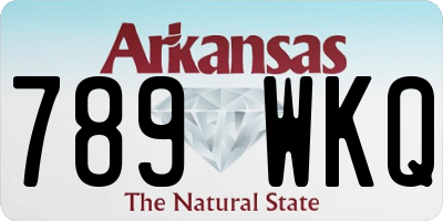 AR license plate 789WKQ