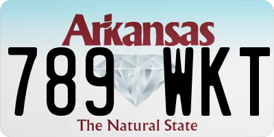 AR license plate 789WKT