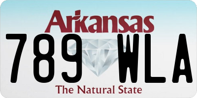 AR license plate 789WLA