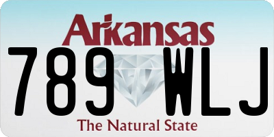 AR license plate 789WLJ