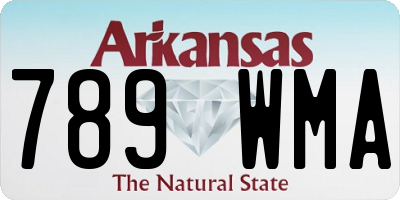 AR license plate 789WMA