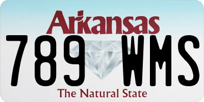 AR license plate 789WMS