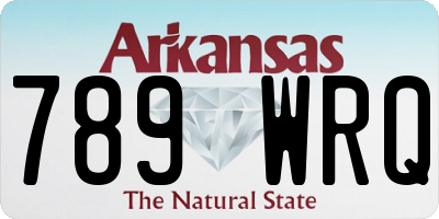 AR license plate 789WRQ