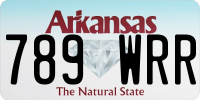 AR license plate 789WRR
