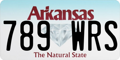 AR license plate 789WRS