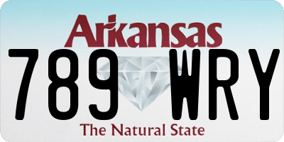 AR license plate 789WRY