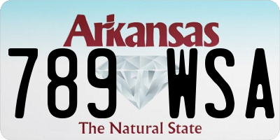 AR license plate 789WSA